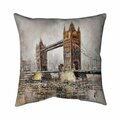 Begin Home Decor 20 x 20 in. London Tower Bridge-Double Sided Print Indoor Pillow 5541-2020-CI29